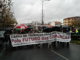 Manifestación de trabajadores del naval en Ferrol
