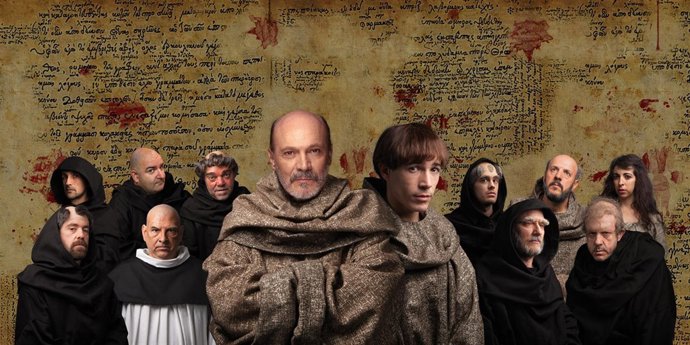Cartel de grupo de el reparto de 'El nombre de la rosa'