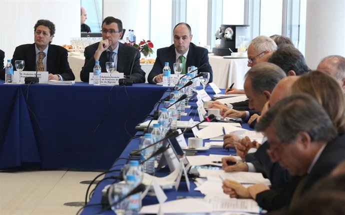 Ballesta en un momento de la reunión del patronato de  la Fundación Cotec