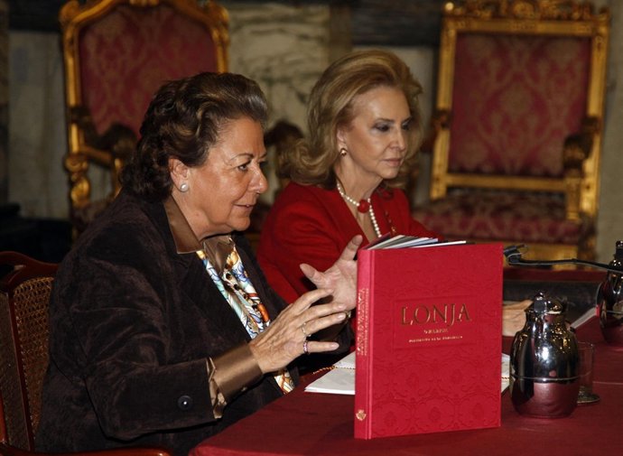 Barberá y Beneyto en la presentación del libro de la Lonja