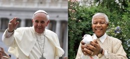 Montaje del papa Francisco y Nelson Mandela