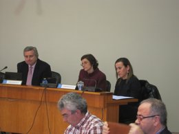 Ethel Vázquez en comisión parlamentaria.