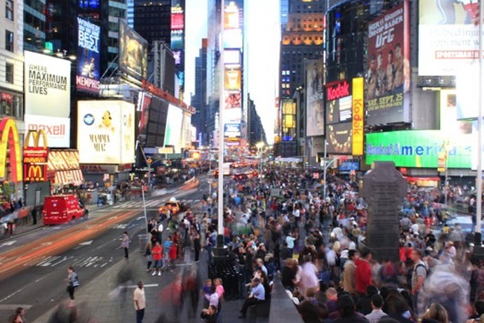 Imagen de una calle de Broadway (Nueva York)