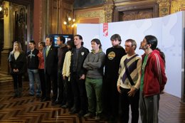 José Luis Bilbao con jóvenes agricultores