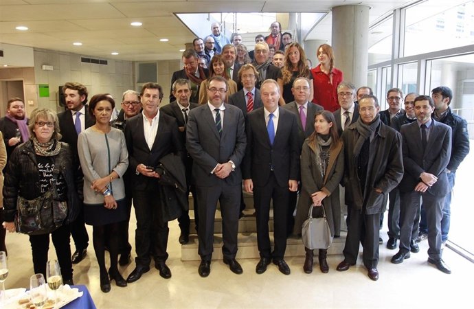 Fabra en la recepción a los medios de comunicación en Valencia