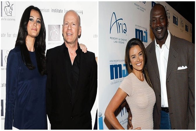 Padres maduritos: Michael Jordan y Bruce Willis 