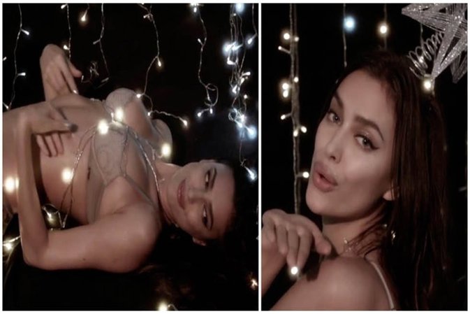 Irina Shayk despliega todos sus encantos para navidad 