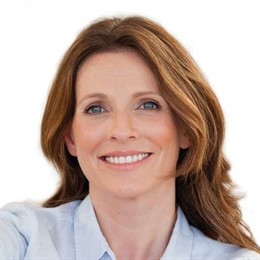 Sonrisa, dientes, mujer, cabello