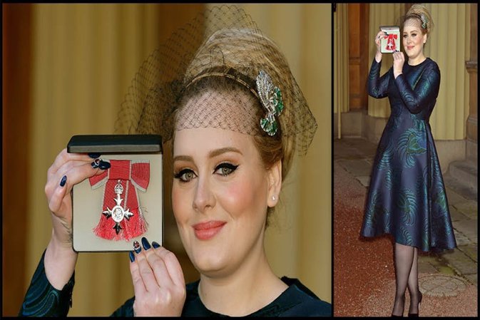 Adele condecorada con honores reales 