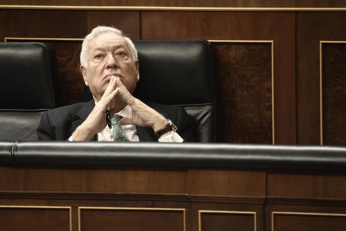 Margallo en su escaño en el Congreso