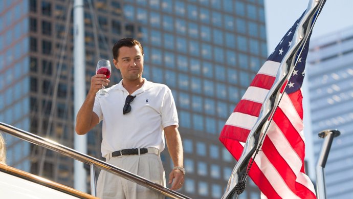 Leonardo DiCaprio en El lobo de Wall Street