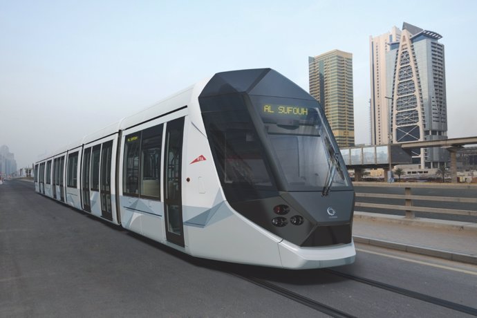 Tranvia que Alstom suministra a Dubai sin catenarias