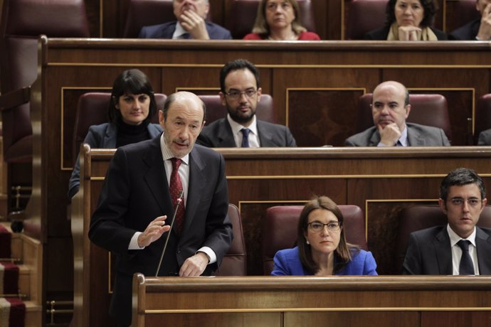 Rubalcaba en el Pleno del Congreso