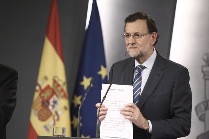 Mariano Rajoy y Van Rompuy en Moncloa