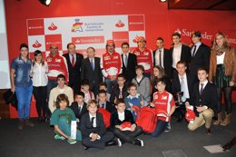Fernando Alonso, en la entrega de las Becas Santander                   