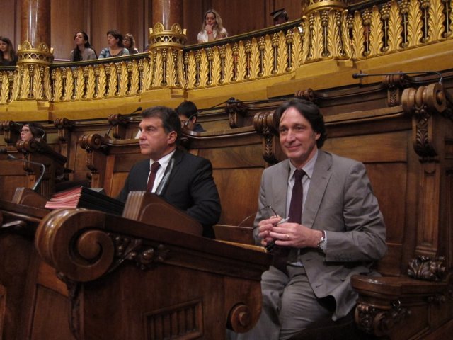 Jordi Portabella (PpB) en el pleno del Ayuntamiento de Barcelona