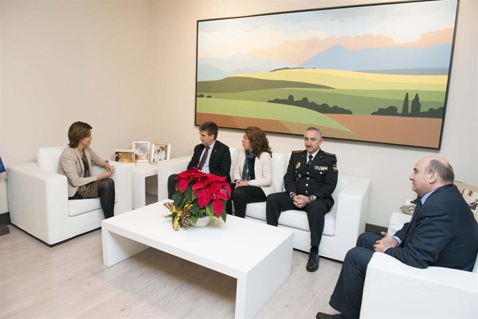 Barcina se reúne con el director general de la Policía Nacional.