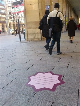 Una de las estrellas mudéjares situadas en el Paseo de la Independencia