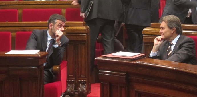 Conseller Santi Vila, pte.Generalitat Artur Mas