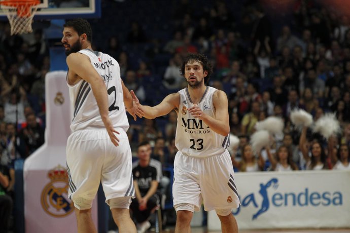 Nikola Mirotic y Sergio Llull