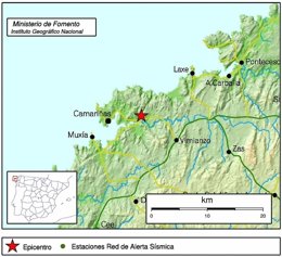 Uno de los terremotos registrados en Galicia el 22 de diciembre de 2013