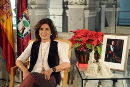 Botella en su mensaje de Navidad