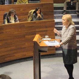 Mercedes Fernández en el pleno de la Junta General