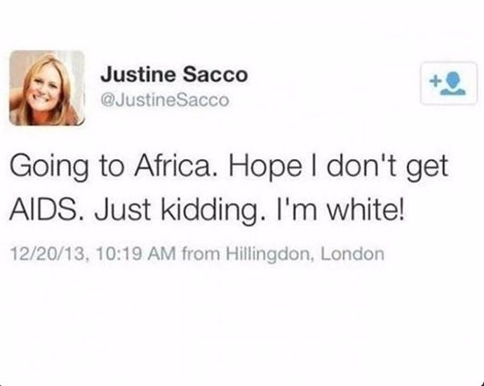 Twitter de Justine Sacco