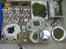 Droga incautada en Punta Umbría (Huelva).