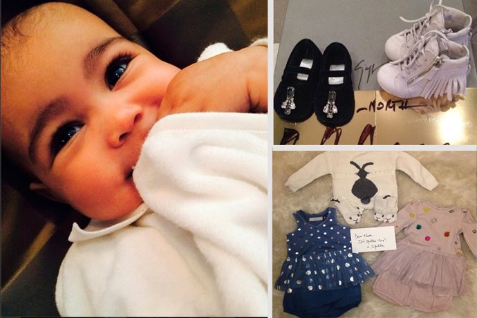 Papá Noel llega cargado de regalos de diseño para North West