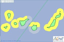 Aviso amarillo para el jueves