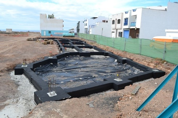Obras de la parada preferente de El Cotillo