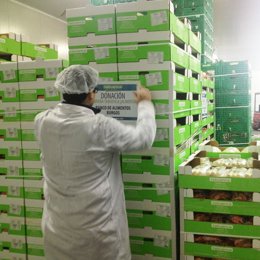 Verduras para los bancos de alimentos