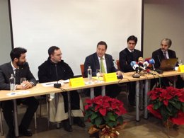 El conseller J.M.Pelegrí, en la presentación del plan piloto recolección setas