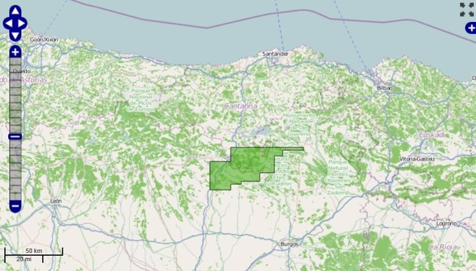 Mapa del área afectada por el permiso Bigüenzo, al que pertenecen estos sondeos