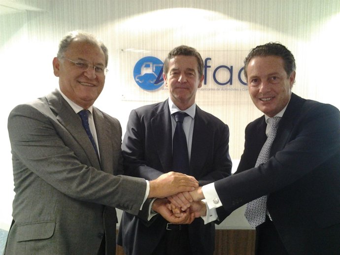 José Manuel Machado, Mario Armero y Rafael Prieto (Anfac)