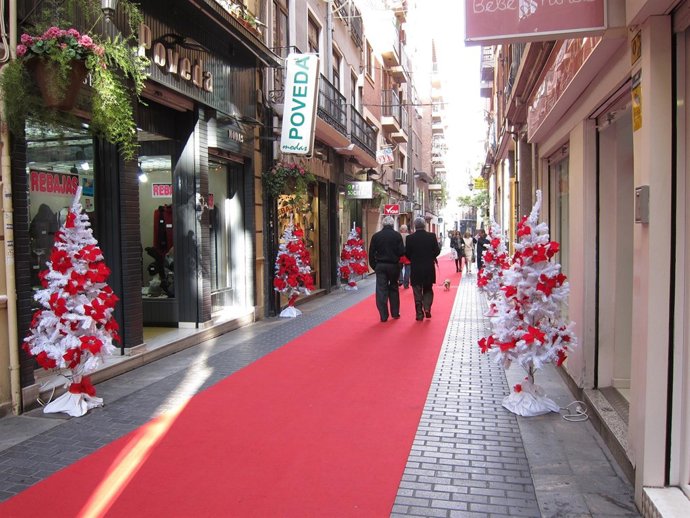 Rebajas en el pequeño comercio en Navidad