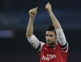 Giroud celebra un gol con el Arsenal