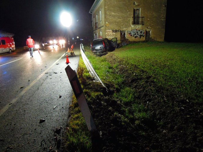 Accidente en Lizoain con cuatro heridos.