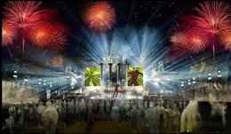 Simulación de la celebración de Fin de Año en Barcelona