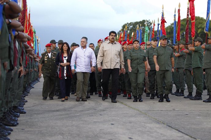 Maduro y Cabello en la Academia Militar de Caracas