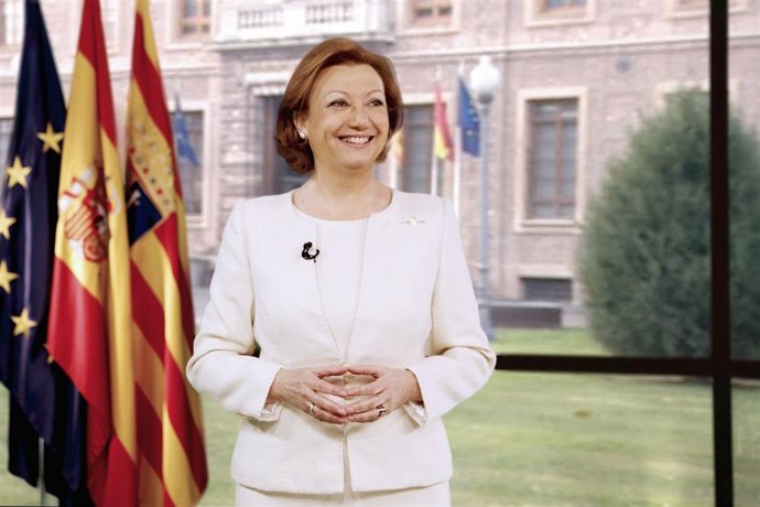 La presidenta de Aragón, Luisa Fernanda Rudi, en su discurso de fin de año