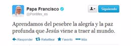 Último Tuit Del Año Del Papa Francisco