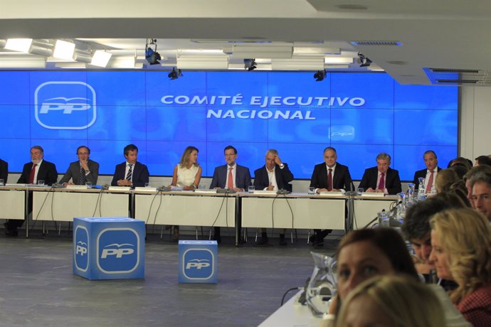 Rajoy, Cospedal y Arenas en el Comité Ejecutivo Nacional del PP