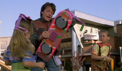 Aeropatín en Regreso al futuro Michael J Fox Marty McFly