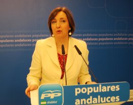 La vicesecretaria de Organización del PP-A, Ana Corredera, hoy 