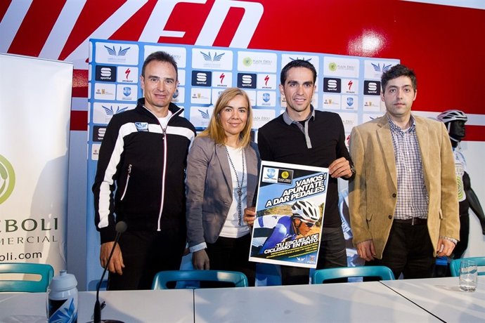 Contador presenta su escuela de ciclismo