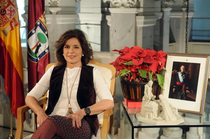 Botella en su mensaje de Navidad