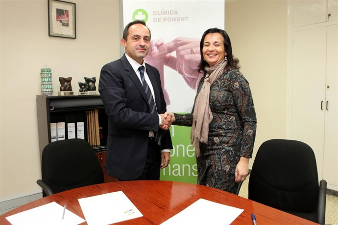 Armando Nieto (c.Delegado Clínica Ponent) Pilar Sanjuan (pta.Down Lleida)