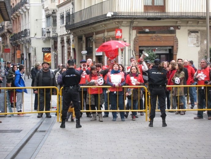 Protestas de trabajadores de RTVV